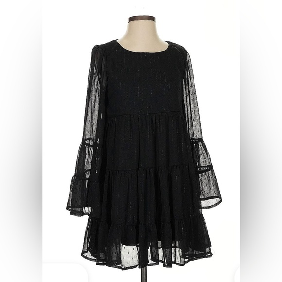 Altar'd State Dresses & Skirts - Altar’d State Kristalynn Black Tiered Dress – Size Small